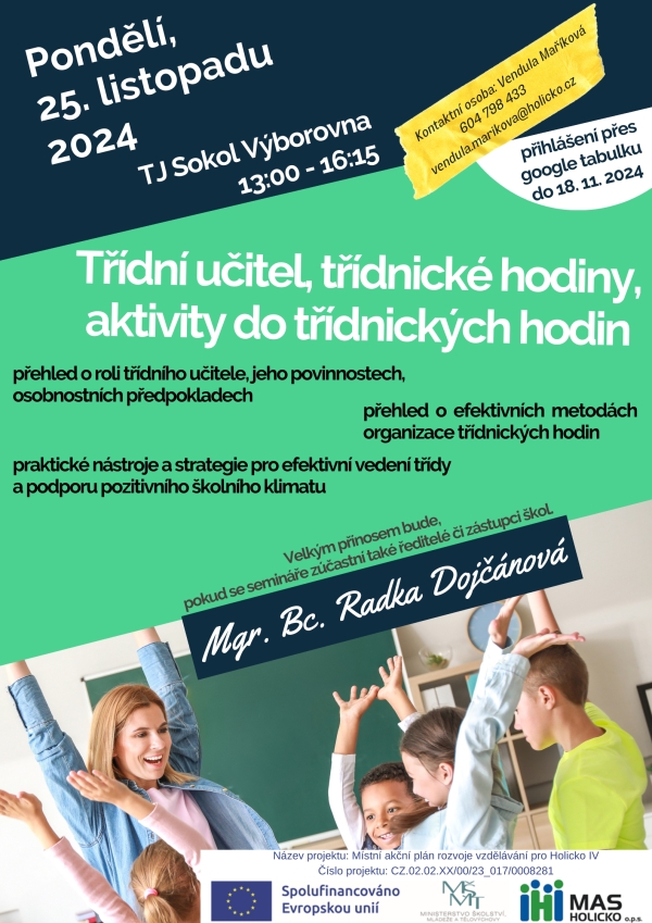 Třídní učitel, třídnické hodiny, aktivity do třídnických hodin