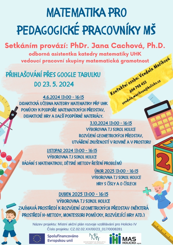 Dlouhodobý seminář Matematika pro pedagogické pracovníky MŠ - 2. den