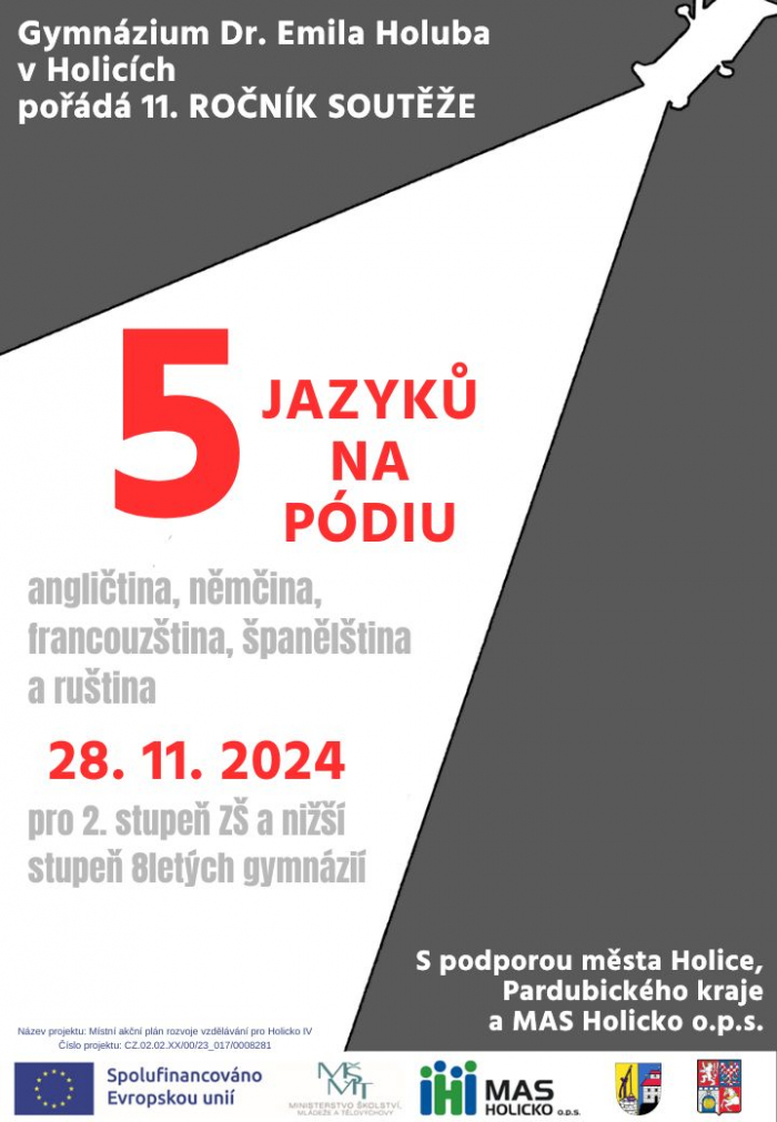 Soutěž 5 jazyků na pódiu